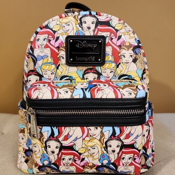 Loungefly Disney Classic Princess AOP Mini Backpack NEW ( A ) Actual Print main image 5